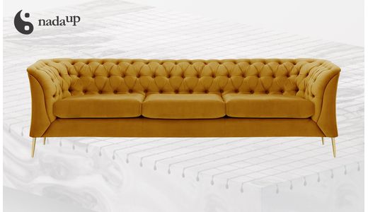 Dreisitzer-Sofa Chesterfield Modern aus medizinischem Schaumstoff Dreisitzer-Sofa Chesterfield Modern aus medizinischem Schaumstoff