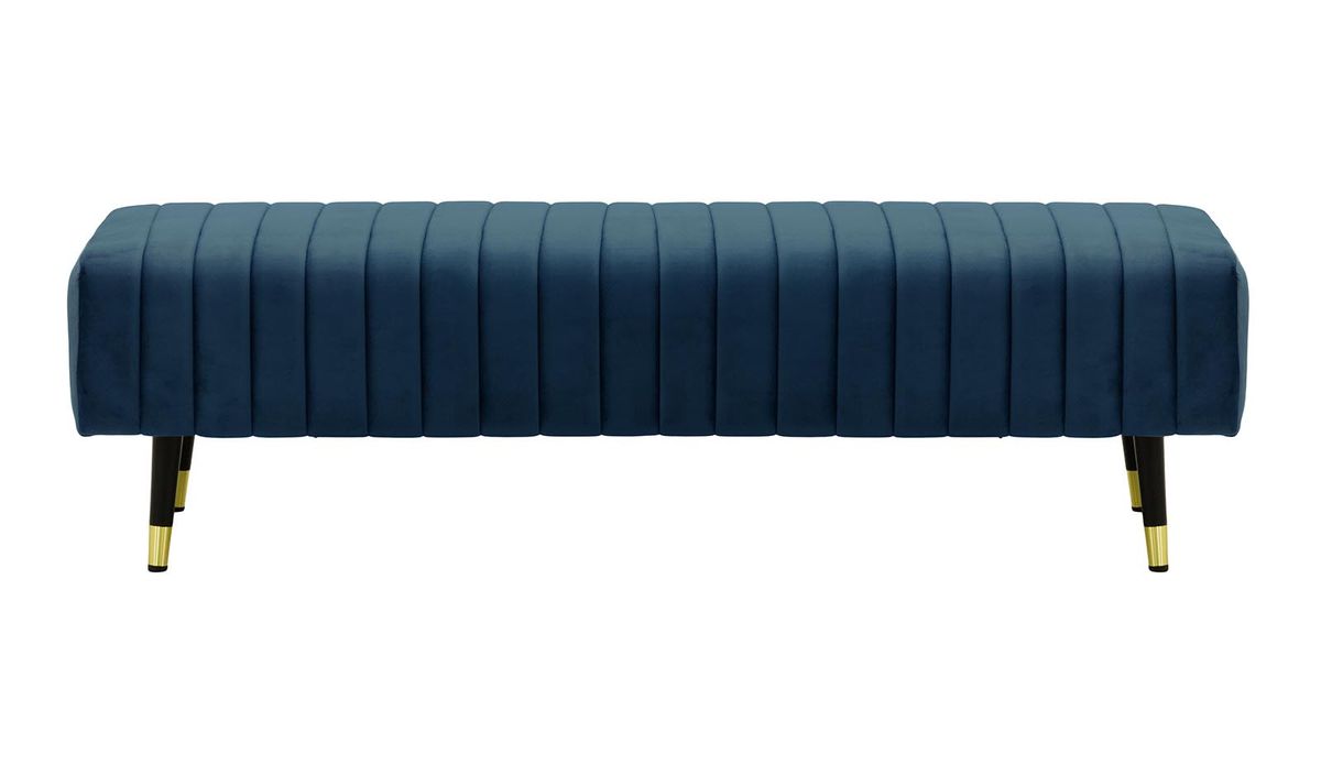 Polsterhocker mit Ziernähten Slender