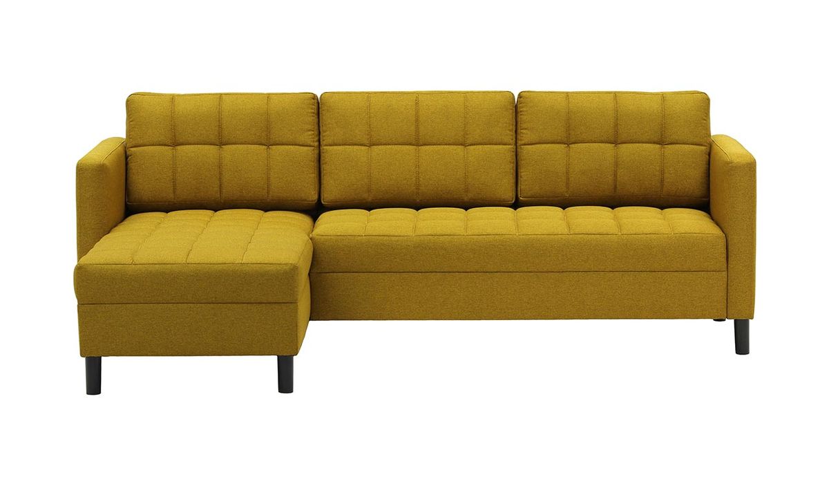 Universalecksofa mit passendem Polsterhocker Ludo