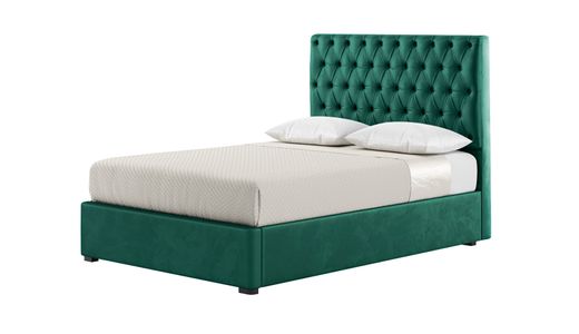 Polsterbett Jewel 140x200 mit gestepptem Kopfteil Polsterbett Jewel 140x200 mit gestepptem Kopfteil