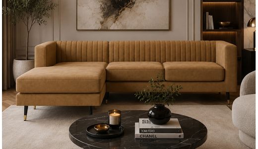 Großes linksseitiges Ecksofa Slender Großes linksseitiges Ecksofa Slender
