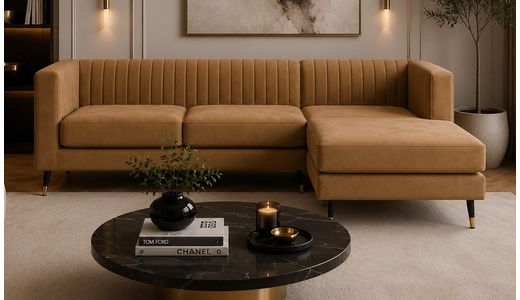 Großes rechtsseitiges Ecksofa Slender Großes rechtsseitiges Ecksofa Slender