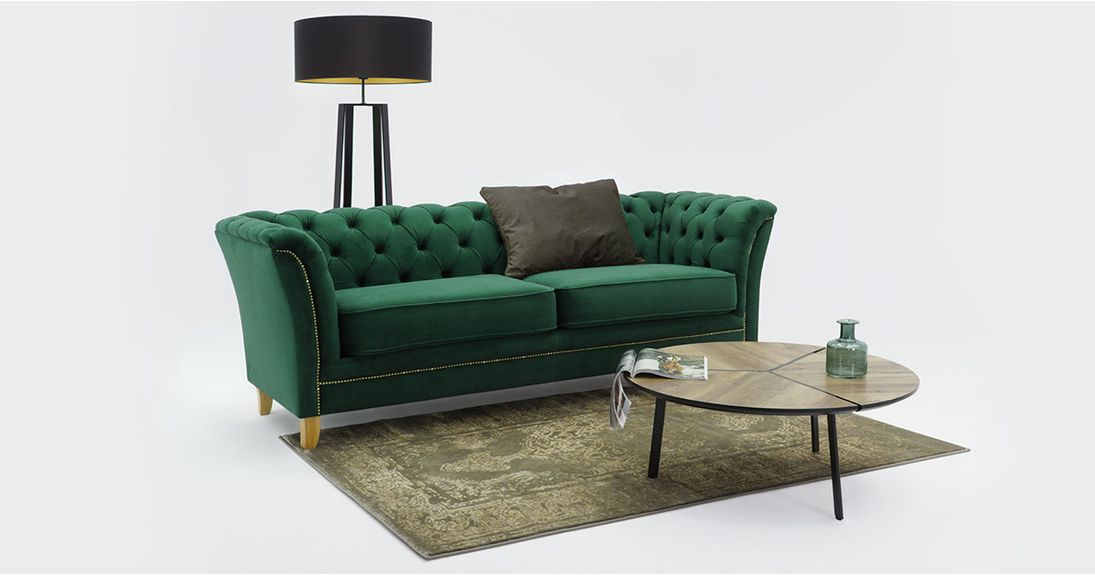 Gesteppte Glamour-Sofas