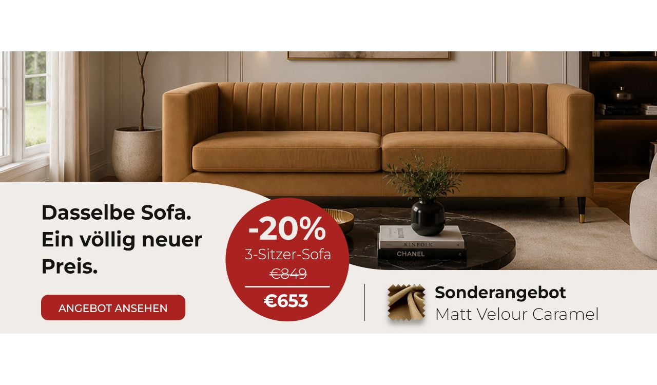 Dasselbe Sofa, ein völlig neuer Preis