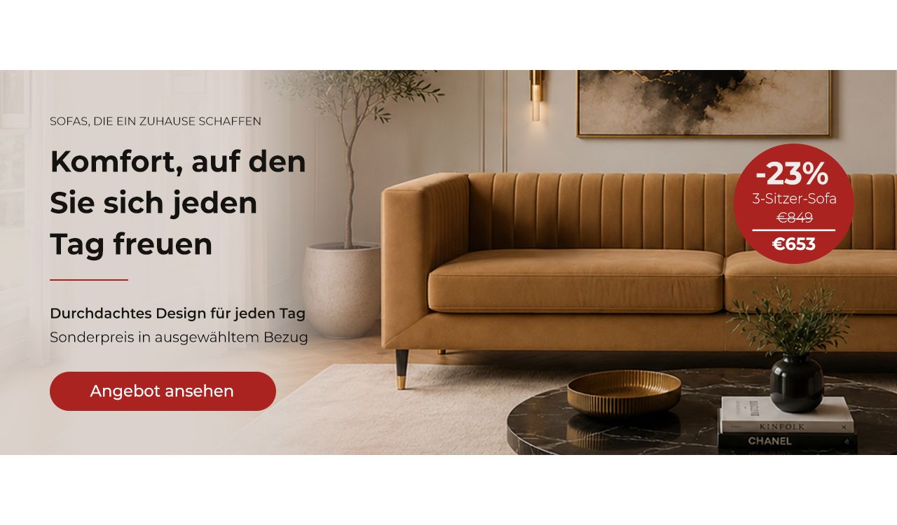 Dasselbe Sofa, ein völlig neuer Preis